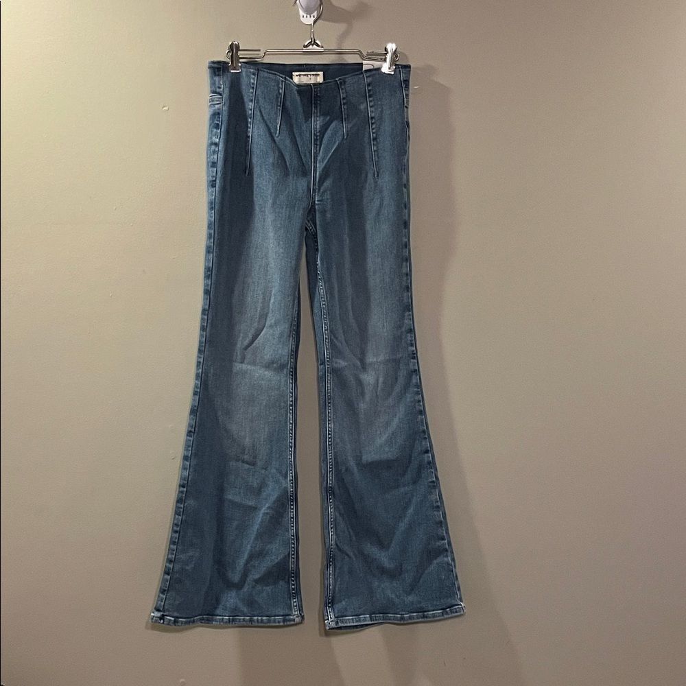 Free People Kiera Pull On Denim Flare Jeans